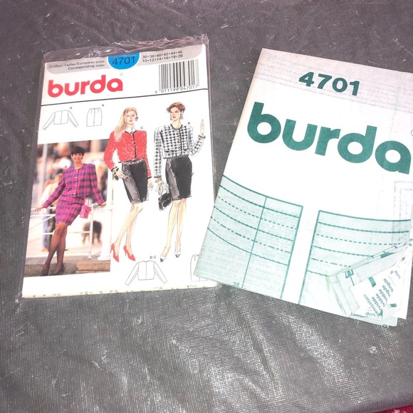 Burda 4701 Suit – Skirt, Jacket Size: 10-12-14-16-18-20 Uncut Sewing Pattern - Picture 2 of 6